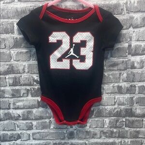 Jordan Black‎ and Red Onesie with 23